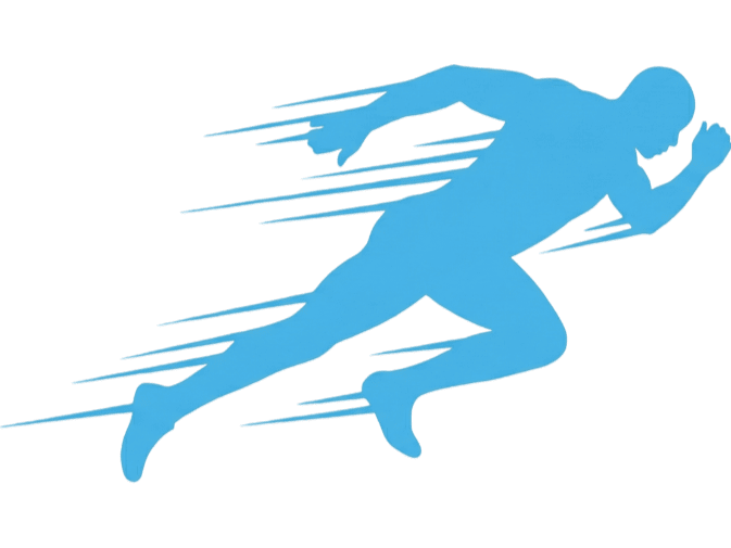 Dani corriendo en la pista de atletismo